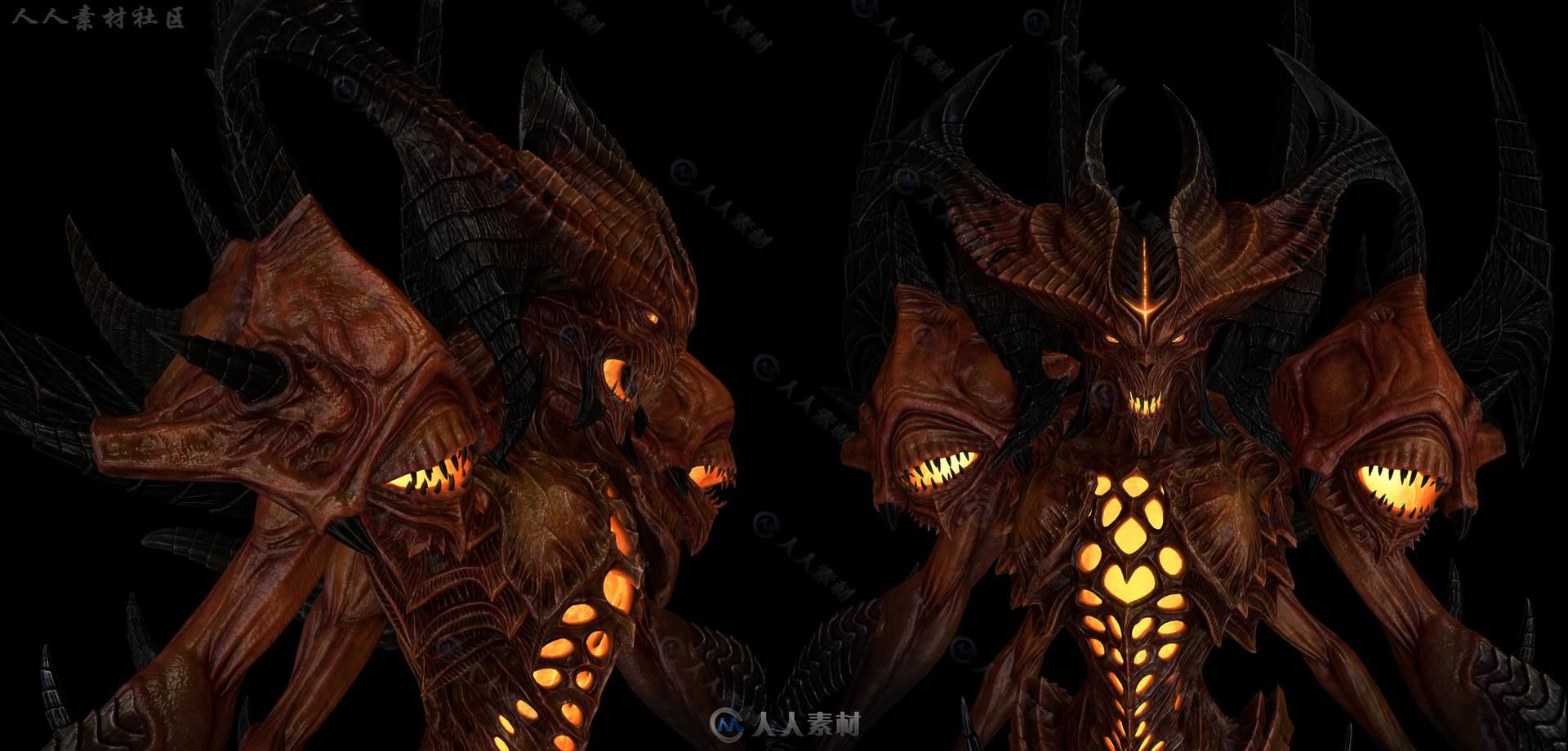 暗黑破坏神3经典游戏角色3D模型合辑 3D MODEL CHARACTERS