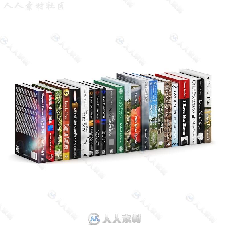 书籍组合排列3D模型合辑 CGAXIS VOL 43 BOOKS II