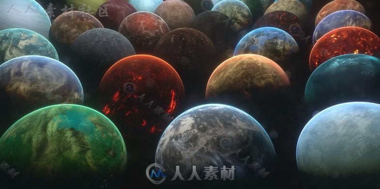 高度详细的行星集合科幻环境模型Unity3D素材资源