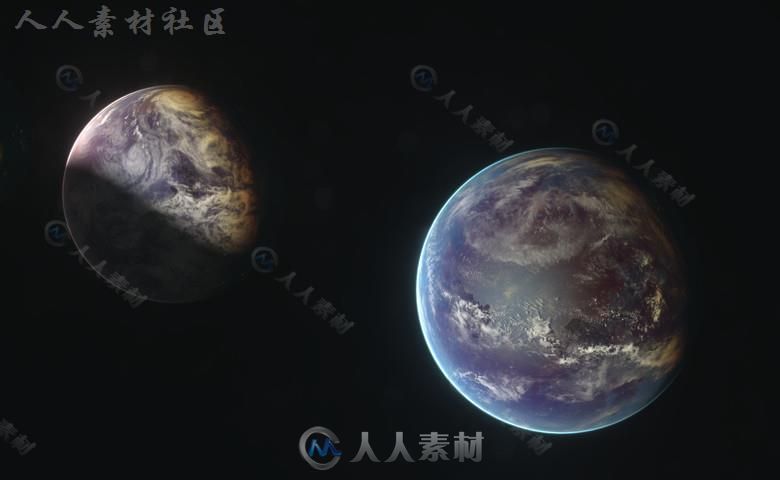 高度详细的行星集合科幻环境模型Unity3D素材资源