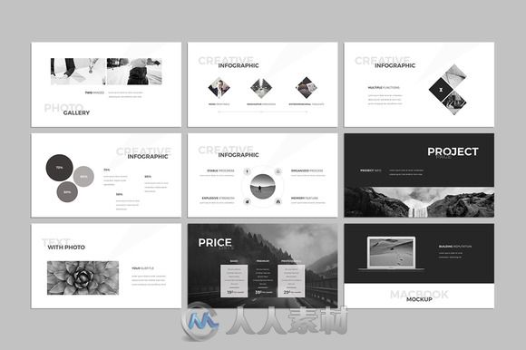 迎风而来主题PPT模板WindWard PowerPoint Template