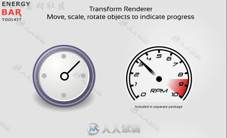 强大而简单的能量条工具包GUI脚本Unity素材资源