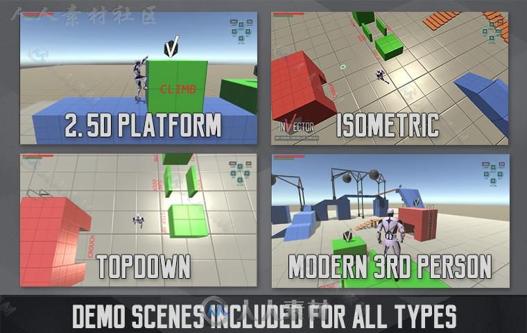 第三人称控制器 - 近战作战样板完整项目Unity3D素材资源