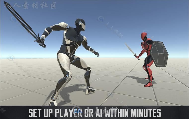 第三人称控制器 - 近战作战样板完整项目Unity3D素材资源