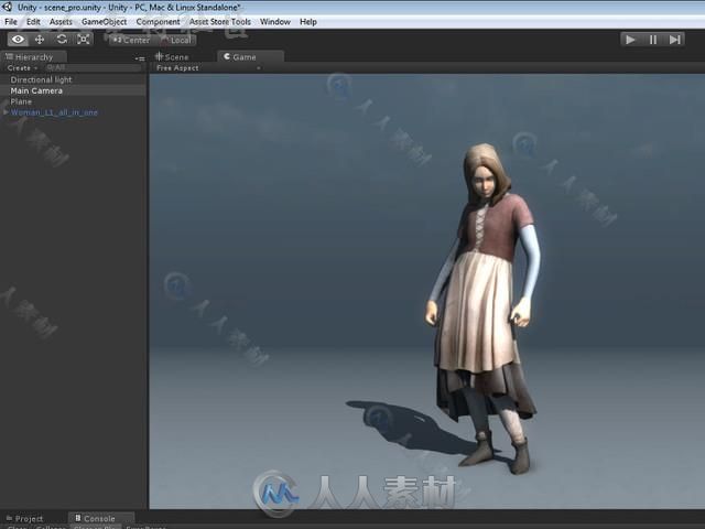 中世纪女孩幻想人形生物角色模型Unity3D素材资源