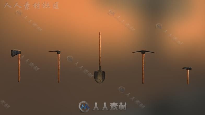 中世纪工具道具模型Unity3D素材资源