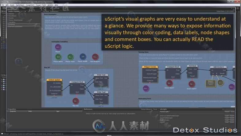 uScript功能齐全的视觉脚本编辑器扩充Unity素材资源