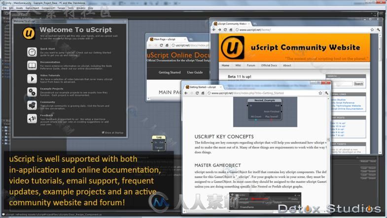 uScript功能齐全的视觉脚本编辑器扩充Unity素材资源