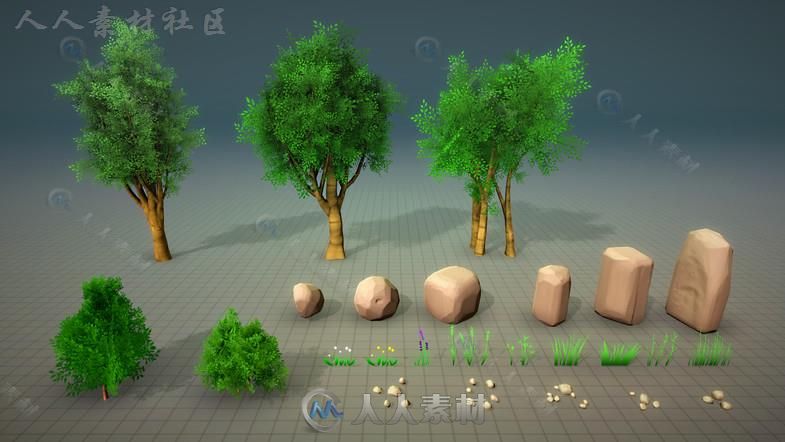 巨大的外部场景梦幻环境模型Unity3D素材资源