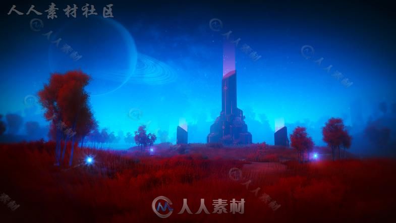 巨大的外部场景梦幻环境模型Unity3D素材资源