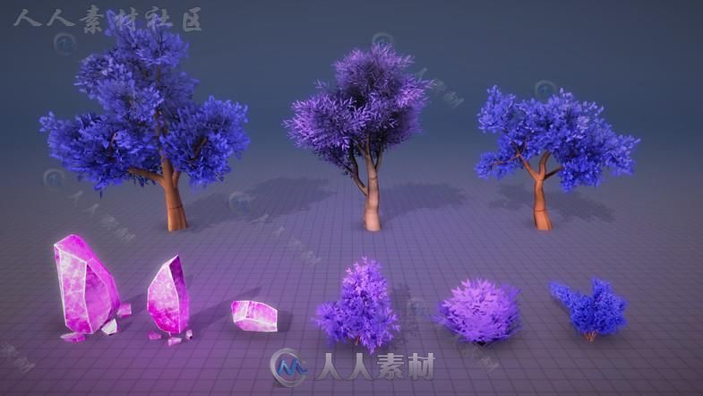 巨大的外部场景梦幻环境模型Unity3D素材资源