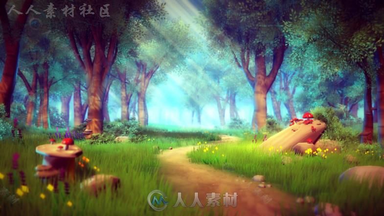 巨大的外部场景梦幻环境模型Unity3D素材资源