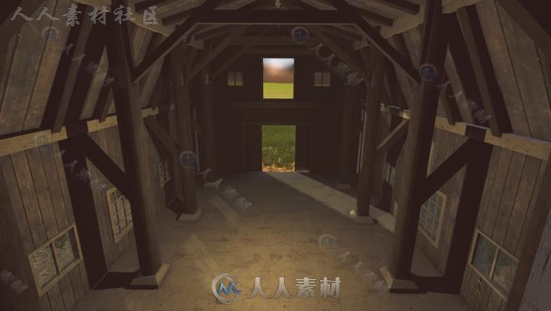 谷仓城市环境模型Unity3D素材资源