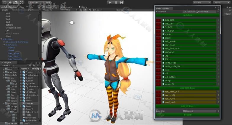 Skele字符动画工具建模编辑器扩充Unity素材资源