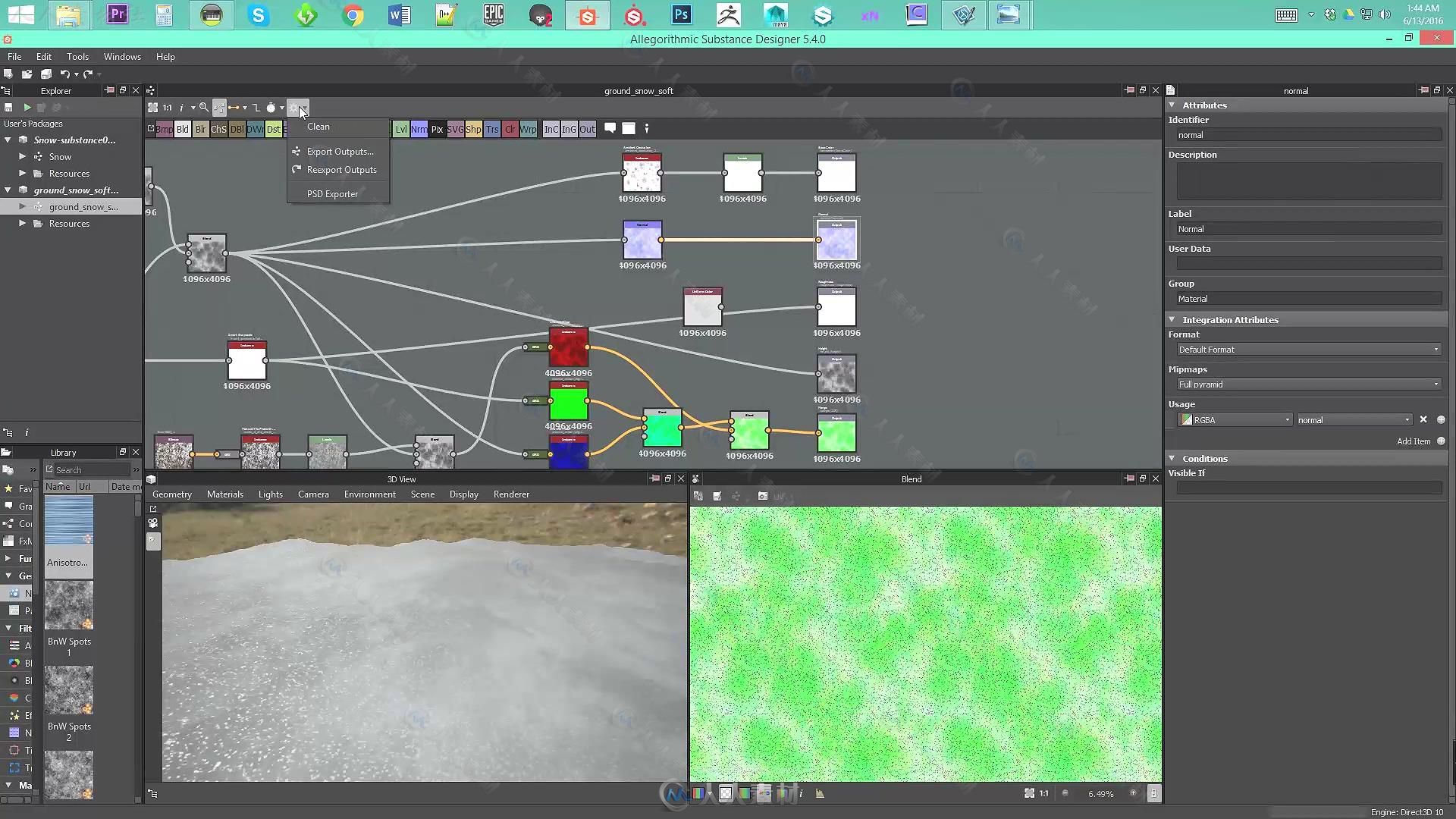 Substance与UE森林雪地景观实例制作视频教程 GUMROAD FOREST SNOW GROUND COMPLETE...