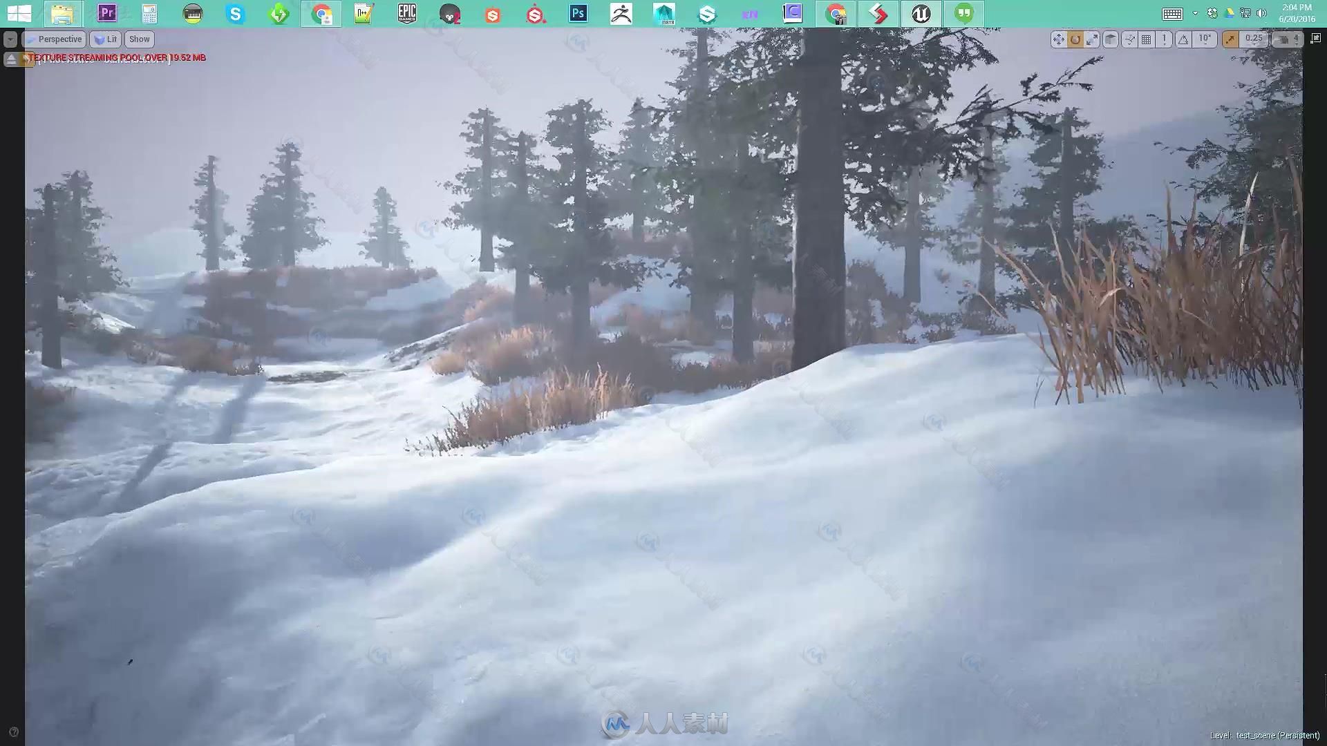 Substance与UE森林雪地景观实例制作视频教程 GUMROAD FOREST SNOW GROUND COMPLETE...