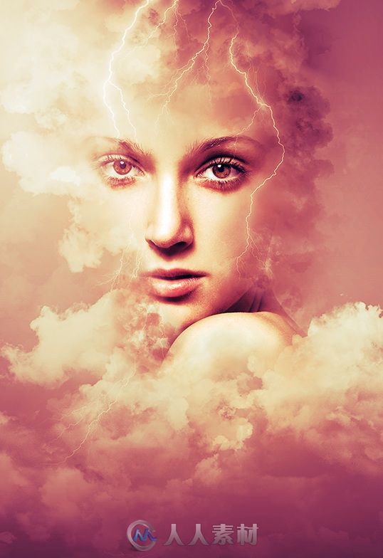 云中闪电特效PS动作18180124-cloud-rising-art-photoshop-action