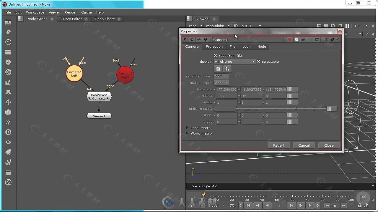 VR虚拟现实技术在Nuke中的合成应用视频教程