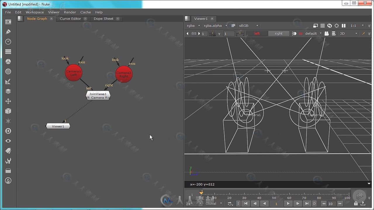 VR虚拟现实技术在Nuke中的合成应用视频教程