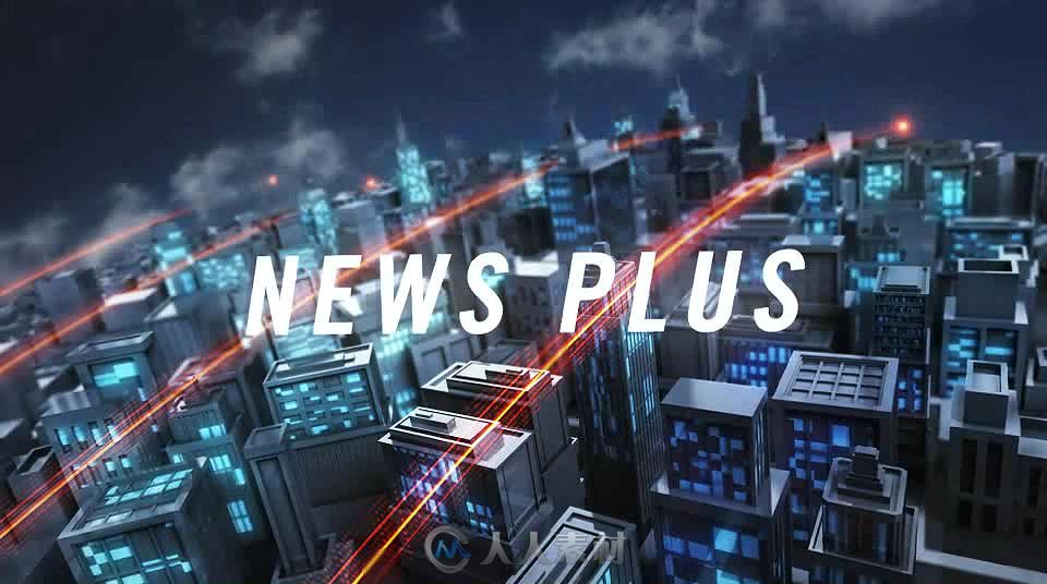 酷炫科技感广播电视栏目AE模板Videohive News Plus Complete Broadcast Package 1...