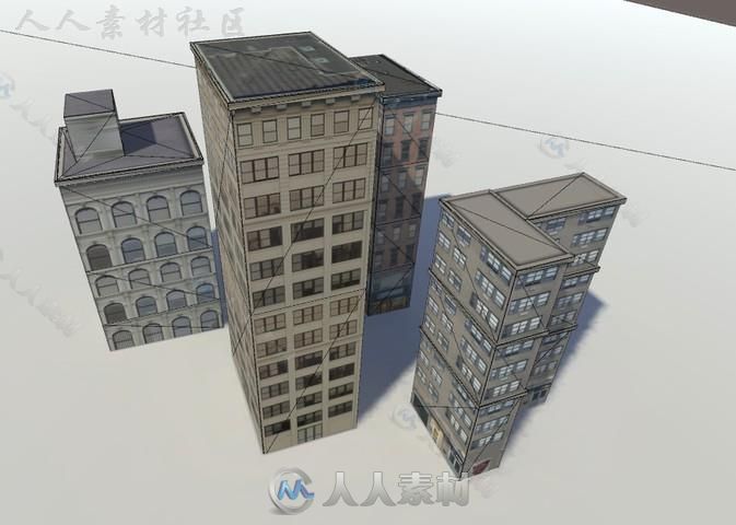 纽约市建筑城市环境模型Unity3D素材资源