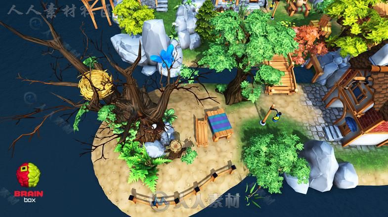 村庄幻想环境模型Unity3D素材资源