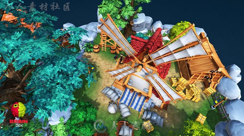 村庄幻想环境模型Unity3D素材资源