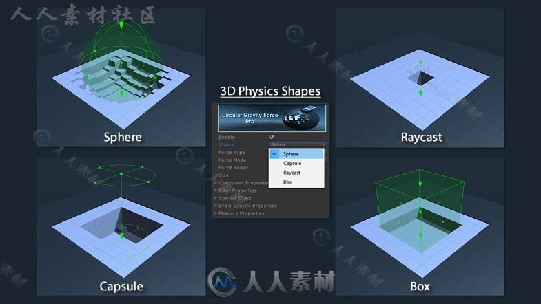 循环重力效果编辑器扩充Unity素材资源