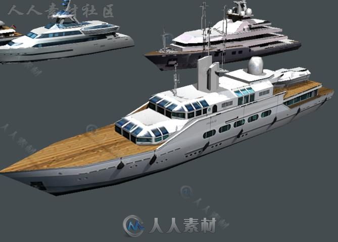 游艇帆船海上车辆模型Unity3D素材资源