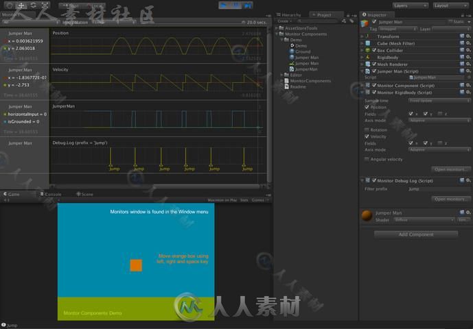 监视组件编辑器扩充Unity素材资源