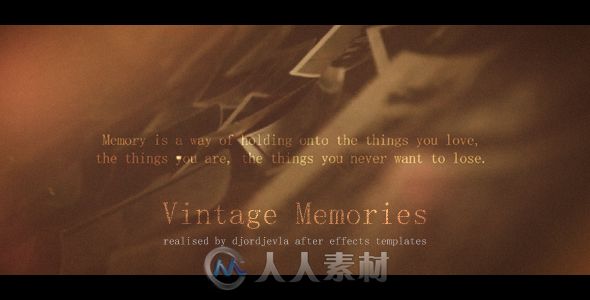 复古老电影光斑风格回忆幻灯片相册动画AE模板 Videohive Vintage Memories 18486197