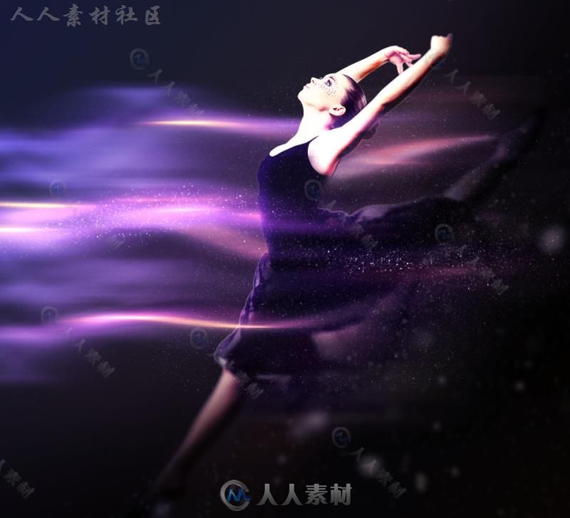 美丽梦幻的极光艺术特效PS动作