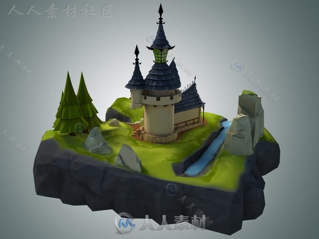 卡通城堡幻想环境模型Unity3D素材资源