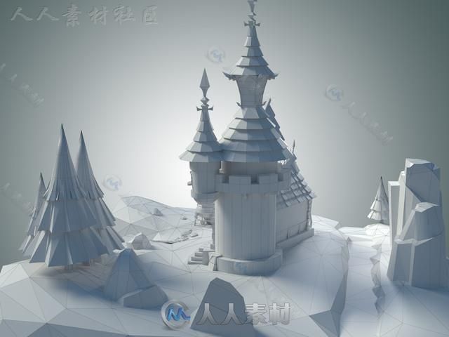 卡通城堡幻想环境模型Unity3D素材资源