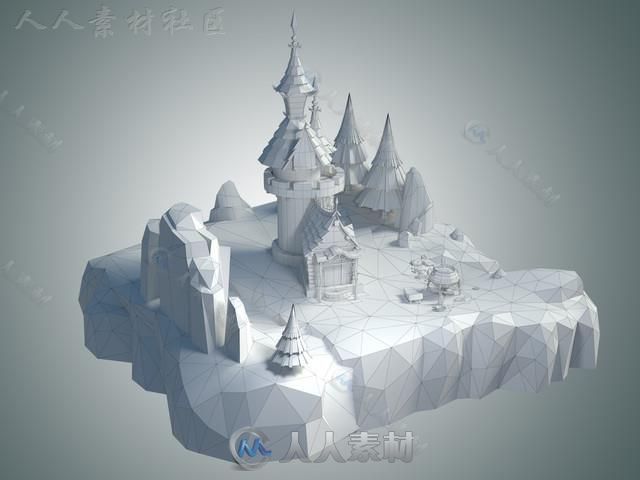 卡通城堡幻想环境模型Unity3D素材资源