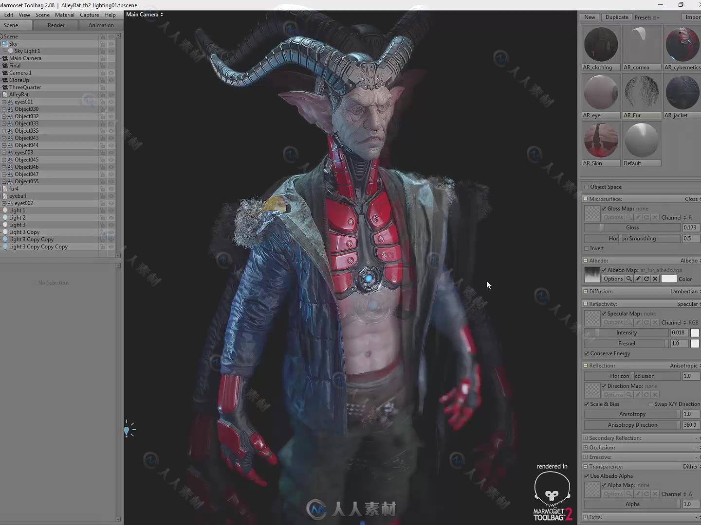 3dsmax超级恶魔游戏角色3D设计大师级视频教程 FLIPPEDNORMALS CREATING CHARACTER ...