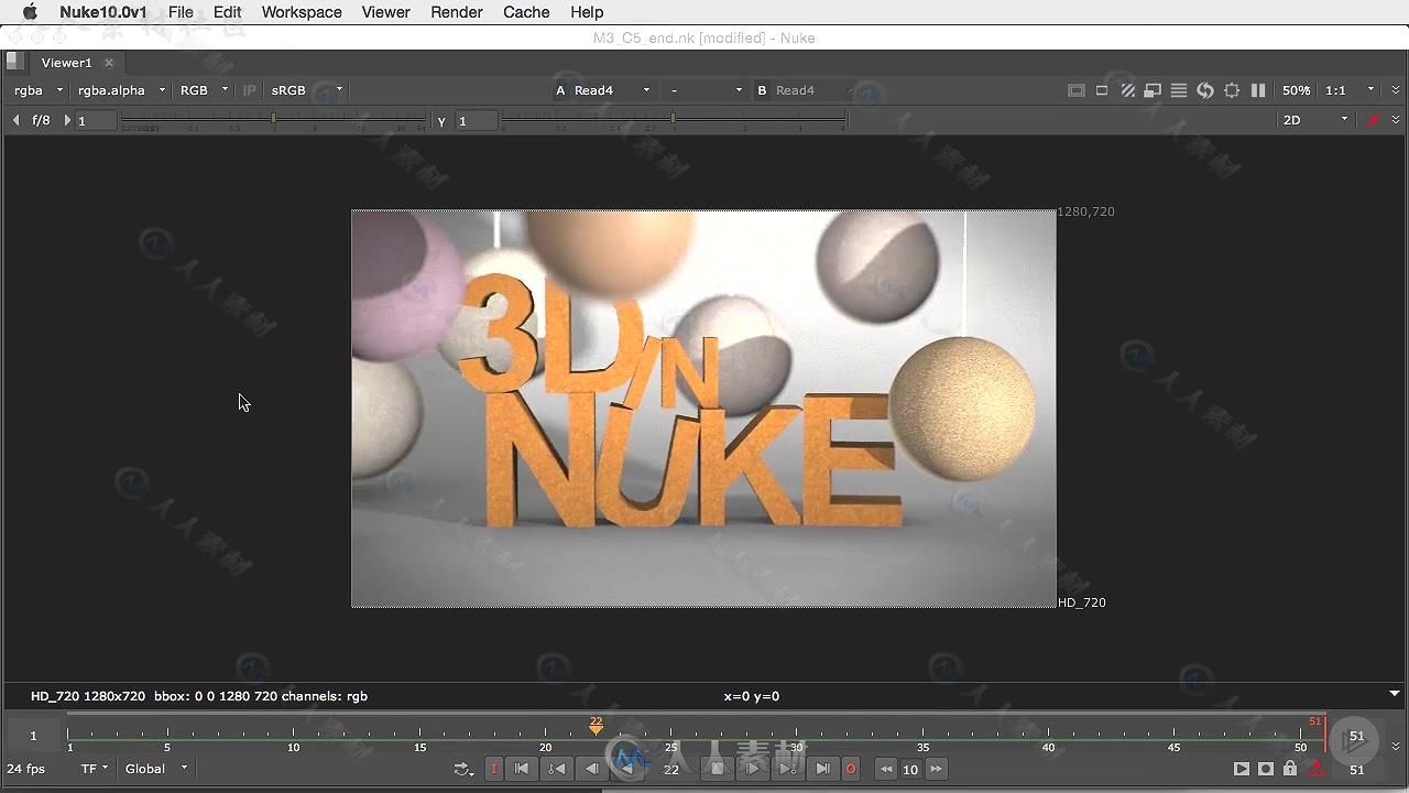 Nuke 10中三维技术综合训练视频教程