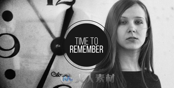 时尚灰色回忆时间幻灯片相册动画AE模板 Videohive Time to Remember 18613848