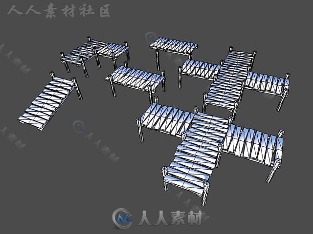 卡通海盗包模型Unity3D素材资源