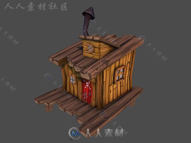 卡通海盗包模型Unity3D素材资源