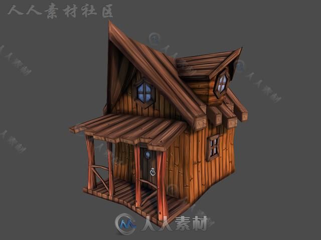 卡通海盗包模型Unity3D素材资源