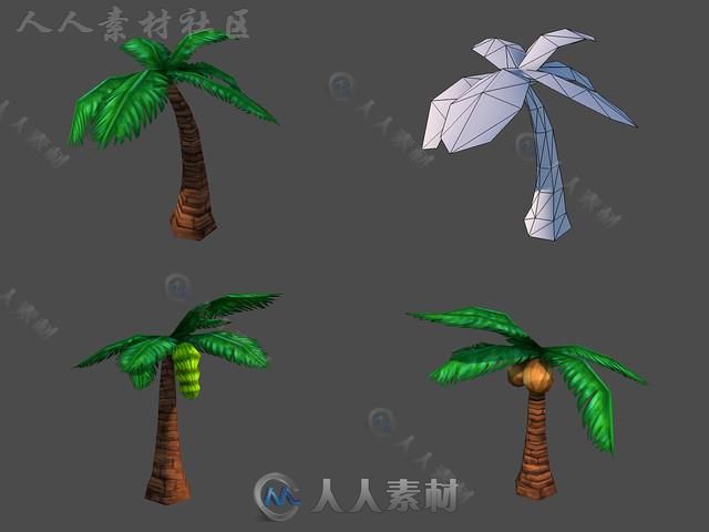 卡通海盗包模型Unity3D素材资源