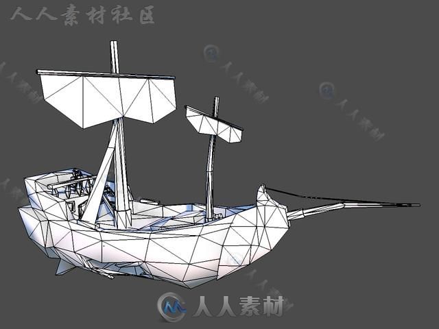 卡通海盗包模型Unity3D素材资源