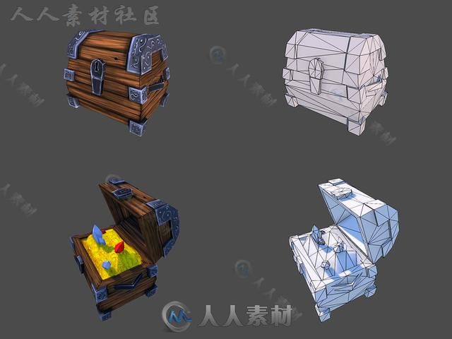 卡通海盗包模型Unity3D素材资源