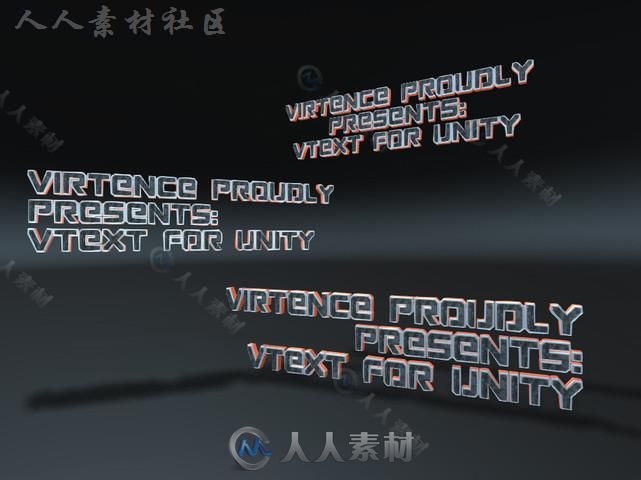 界面生成动态2D和3D文本建模脚本Unity素材资源