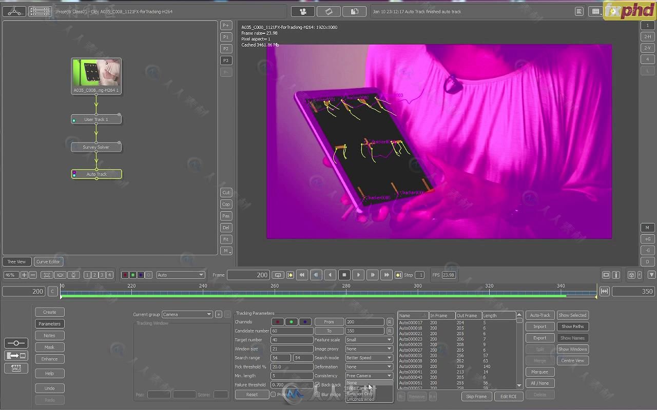 PFTrack复杂场景三维跟踪技术实例训练视频教程 FXPHD PFT303 ADVANCED PFTRACK 3D ...