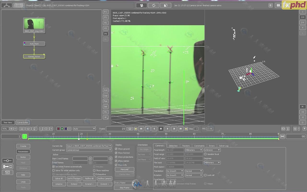 PFTrack复杂场景三维跟踪技术实例训练视频教程 FXPHD PFT303 ADVANCED PFTRACK 3D ...