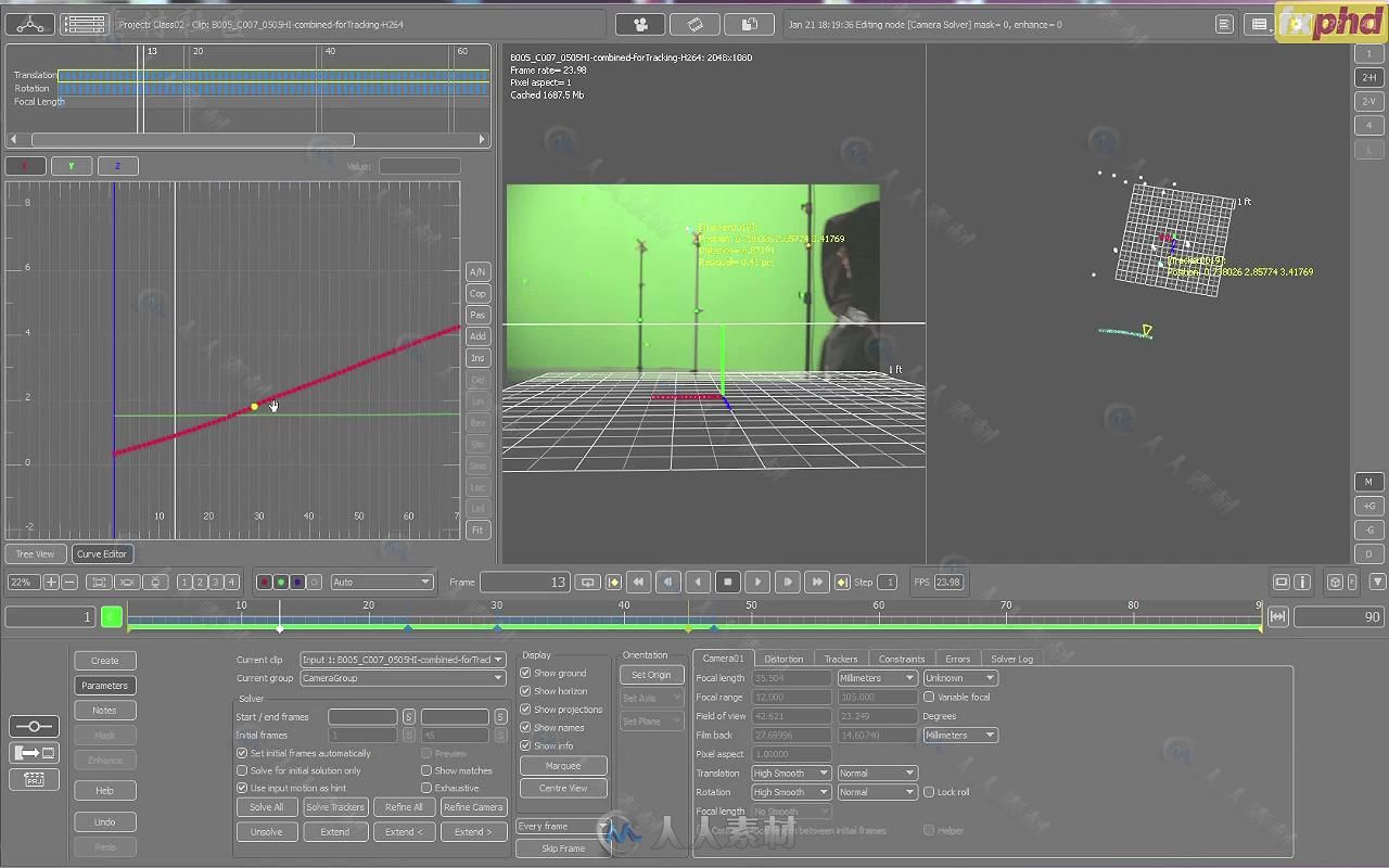 PFTrack复杂场景三维跟踪技术实例训练视频教程 FXPHD PFT303 ADVANCED PFTRACK 3D ...