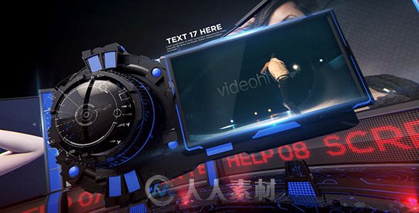 酷炫科技展示视频幻灯片影视片头AE模板 Videohive Velocity 3D Display 8790029