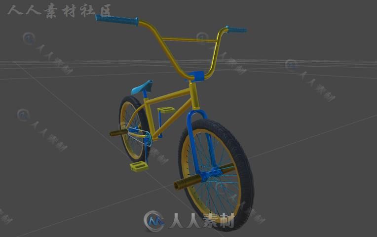 可定制颜色的BMX自行车模型Unity3D素材资源